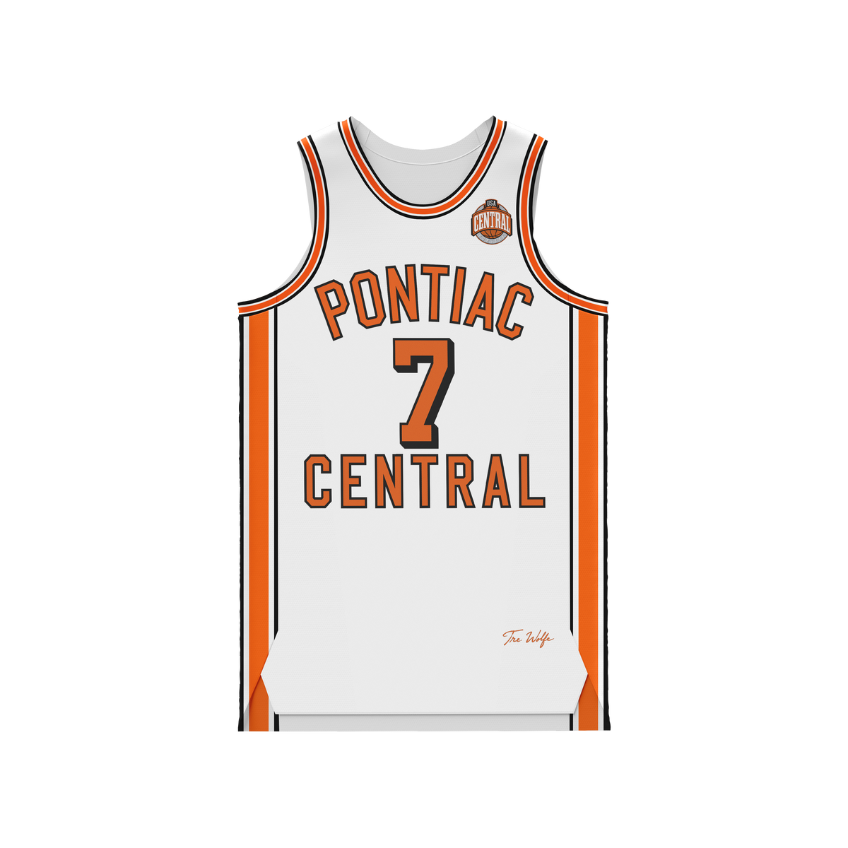 Pontiac Central Basketball Jersey (White)
